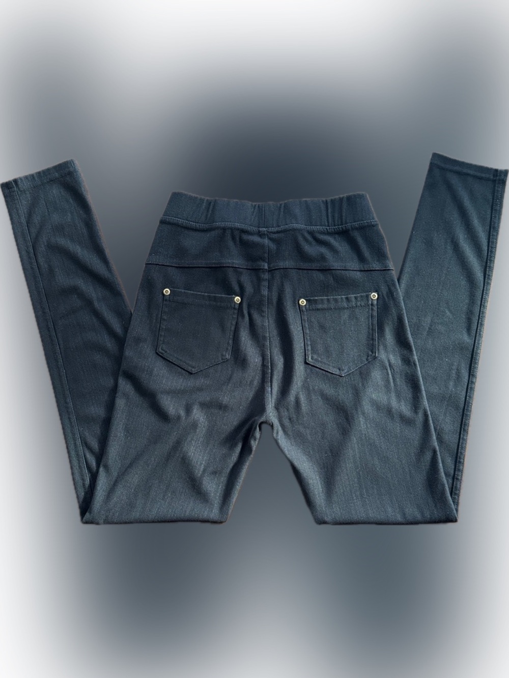 SKINNY PANT PULL ON COTTON FLAT FRONT & POCKETS ELASTIC Black ONE SIZE≈S,M or XS